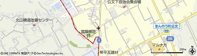 香川県仲多度郡まんのう町公文584周辺の地図