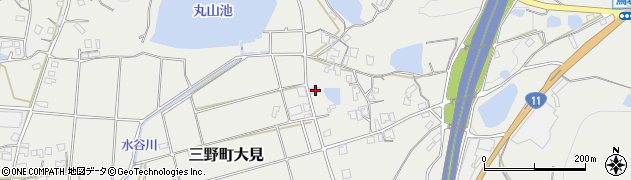 香川県三豊市三野町大見4780周辺の地図