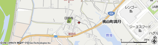 和歌山県紀の川市桃山町調月2225周辺の地図