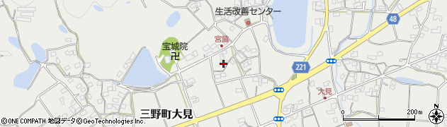 香川県三豊市三野町大見3133周辺の地図