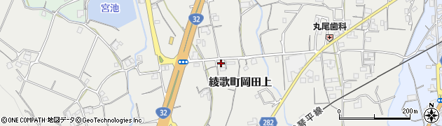 香川県丸亀市綾歌町岡田上1168周辺の地図