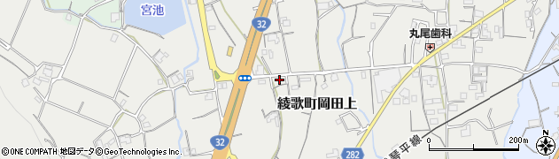 香川県丸亀市綾歌町岡田上1166周辺の地図