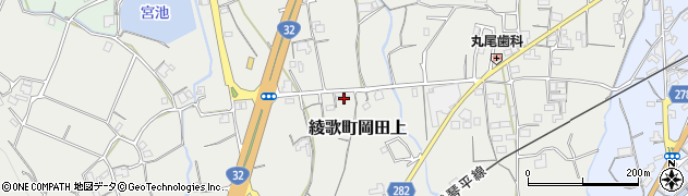 香川県丸亀市綾歌町岡田上1169周辺の地図