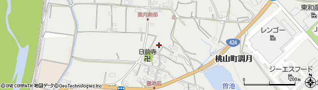 和歌山県紀の川市桃山町調月2202周辺の地図