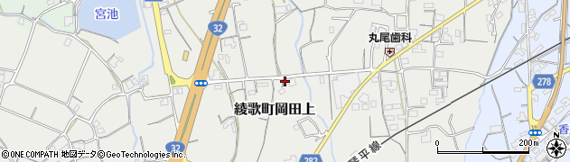 香川県丸亀市綾歌町岡田上1204周辺の地図
