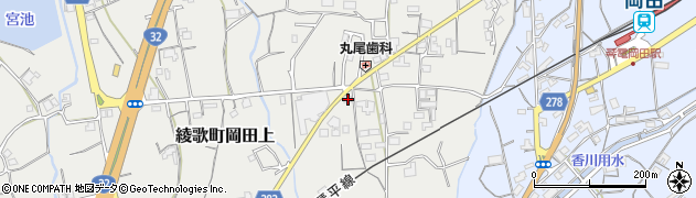 香川県丸亀市綾歌町岡田上1783周辺の地図