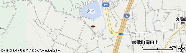 香川県丸亀市綾歌町岡田上17周辺の地図