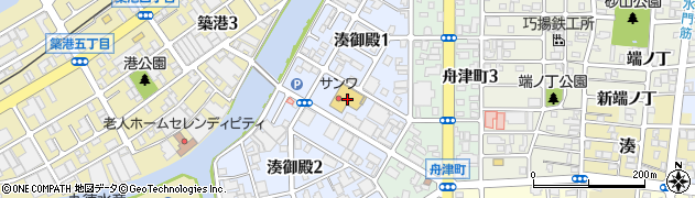 株式会社サンワ　舟津店周辺の地図