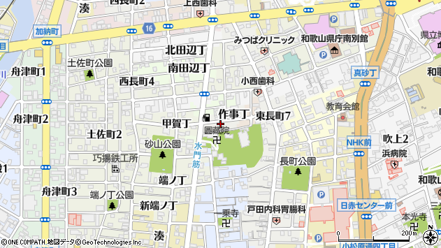 〒640-8276 和歌山県和歌山市作事丁の地図