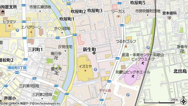 〒640-8325 和歌山県和歌山市新生町の地図