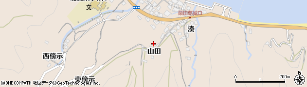 徳島県鳴門市北灘町粟田周辺の地図