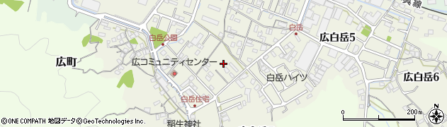 広島県呉市広白岳周辺の地図