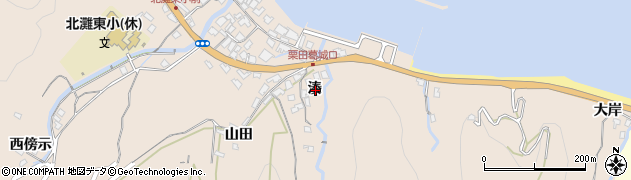 徳島県鳴門市北灘町粟田湊周辺の地図