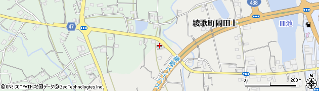 香川県丸亀市綾歌町岡田上1287周辺の地図