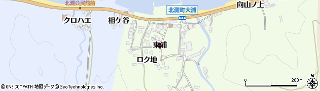 徳島県鳴門市北灘町大浦（東浦）周辺の地図