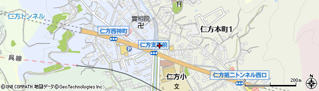 呉仁方郵便局周辺の地図