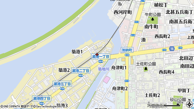 〒640-8287 和歌山県和歌山市築港の地図