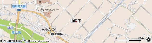 香川県綾歌郡綾川町山田下周辺の地図