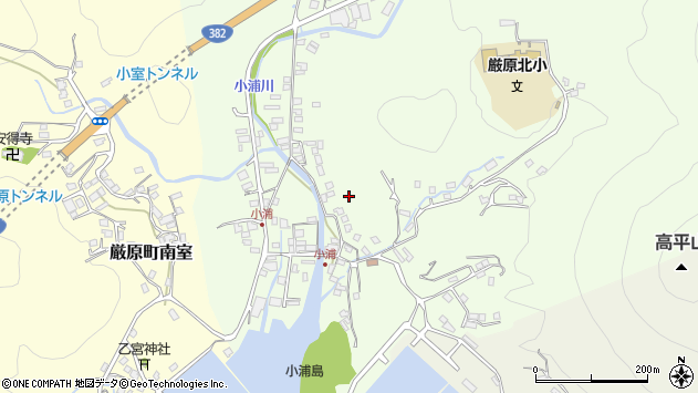 〒817-0001 長崎県対馬市厳原町小浦の地図