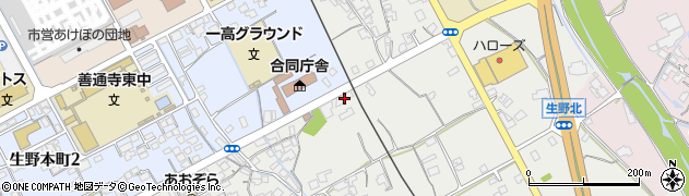 朝日新聞　サービスアンカー善通寺周辺の地図