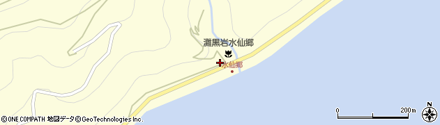 灘黒岩水仙郷周辺の地図