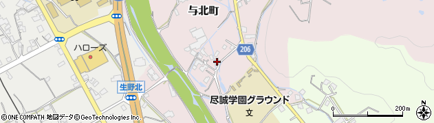 香川県善通寺市与北町2611周辺の地図
