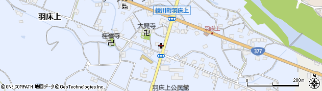 香川県綾歌郡綾川町羽床上611周辺の地図