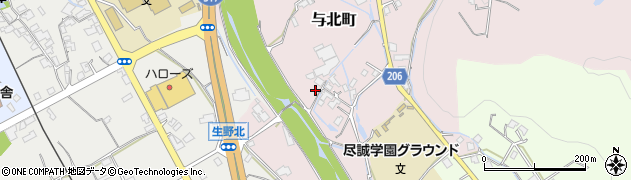 香川県善通寺市与北町2592周辺の地図