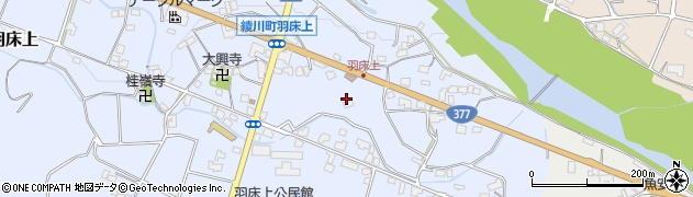 香川県綾歌郡綾川町羽床上662周辺の地図