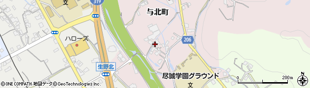 香川県善通寺市与北町2599周辺の地図