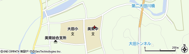 美祢市立美東中学校周辺の地図