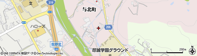 香川県善通寺市与北町2610周辺の地図