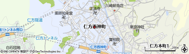 広島県呉市仁方西神町周辺の地図