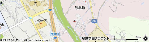 香川県善通寺市与北町2596周辺の地図