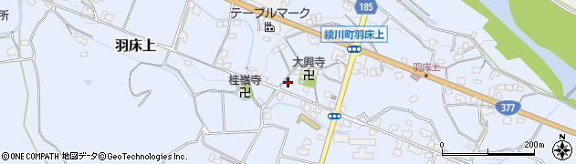 香川県綾歌郡綾川町羽床上598-3周辺の地図