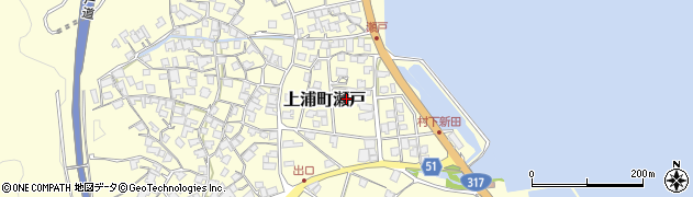 愛媛県今治市上浦町瀬戸周辺の地図