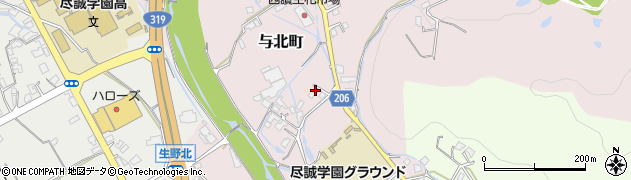 香川県善通寺市与北町2609周辺の地図