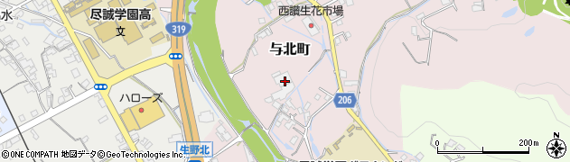 香川県善通寺市与北町2576周辺の地図