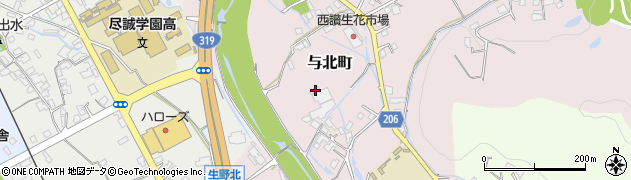 香川県善通寺市与北町2577周辺の地図