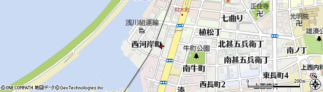 和歌山県和歌山市西河岸町周辺の地図