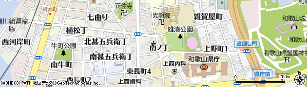 和歌山県和歌山市有田屋町（南ノ丁）周辺の地図