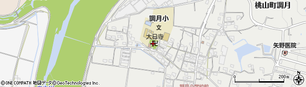 和歌山県紀の川市桃山町調月1100周辺の地図