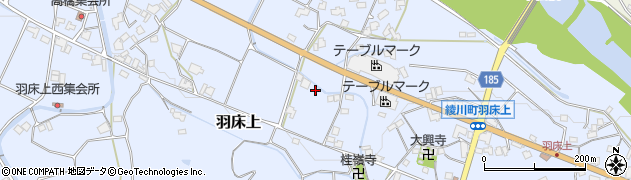 香川県綾歌郡綾川町羽床上571周辺の地図