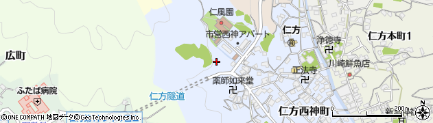 広島県呉市仁方西神町33周辺の地図