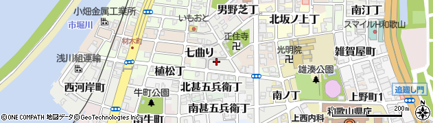 七曲商店街協同組合周辺の地図