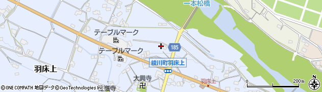 香川県綾歌郡綾川町羽床上498周辺の地図