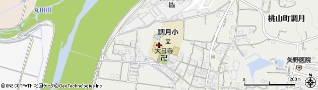 和歌山県紀の川市桃山町調月1101周辺の地図