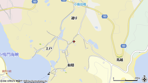 〒771-0365 徳島県鳴門市瀬戸町小島田の地図