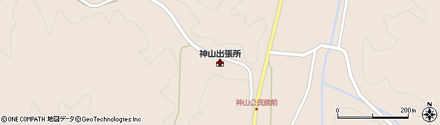 三木町役場　神山公民館周辺の地図