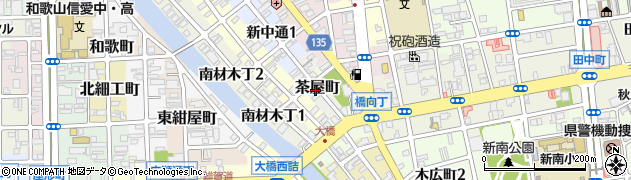 和歌山県和歌山市茶屋町周辺の地図